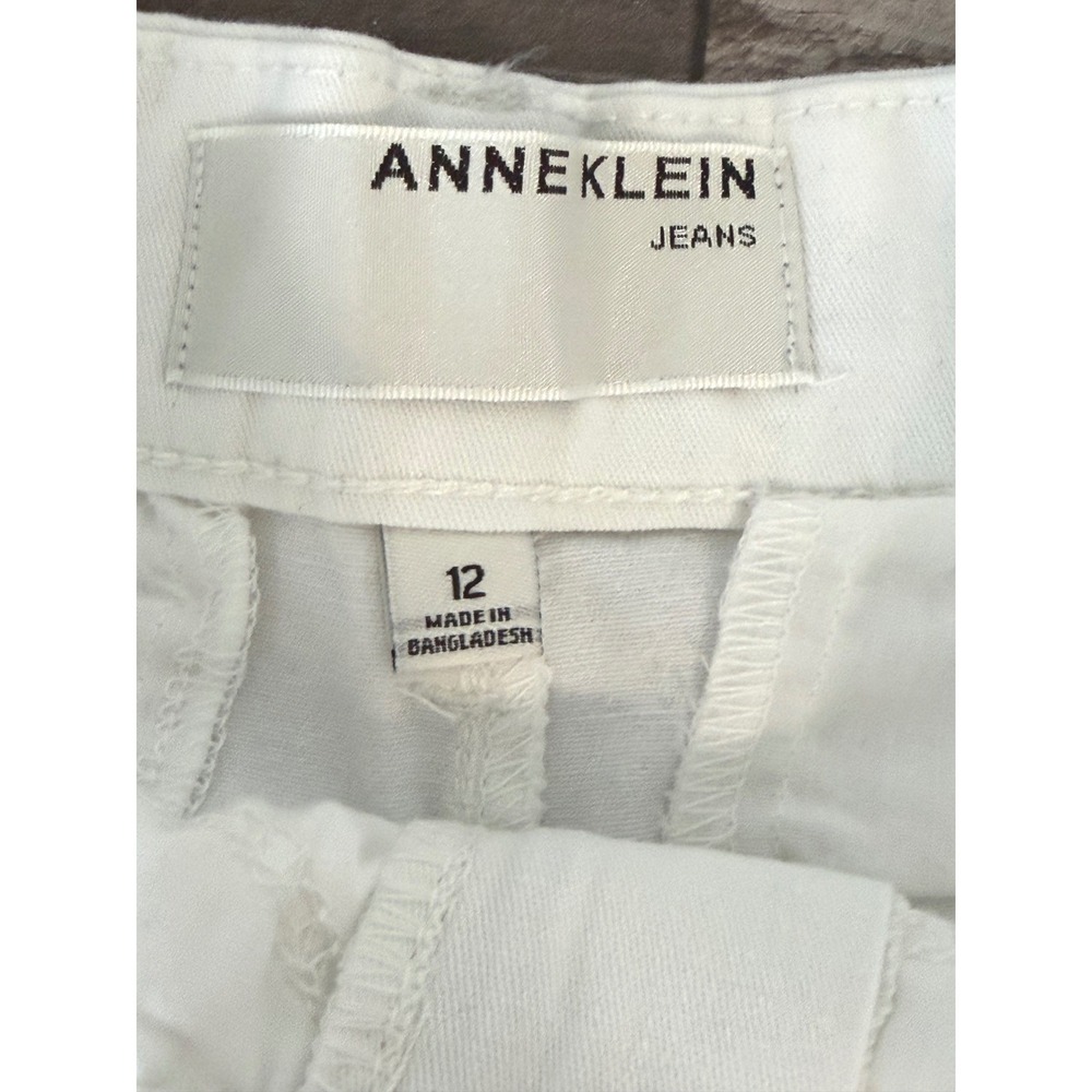 Anne Klein Chino Shorts Size 12 White Casual Summer Preppy Classic Minimalist - Picture 7 of 7